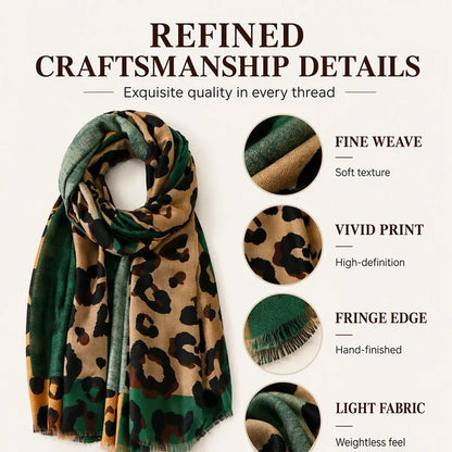 ✨🧣Versatile Lightweight Leopard Print Shawl Scarf