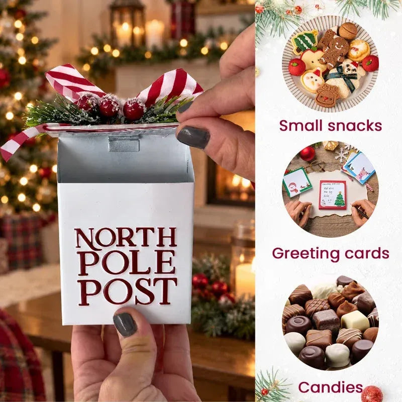 🎅🎄 Santa’s North Pole Post Box – Christmas Mailbox Ornament & Sweet Surprise Gift Box 🎁