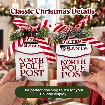 🎅🎄 Santa’s North Pole Post Box – Christmas Mailbox Ornament & Sweet Surprise Gift Box 🎁