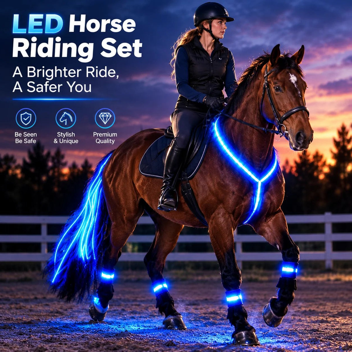 LAST DAY 50% OFF🐎Light-up Horse-riding Set – Glowing Fun for Little Riders! ✨