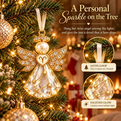 Christmas Zodiac Guardian Angel Keepsake | 12 Signs with Jewel-Toned Designs & Meaningful Gift Cards ✨
