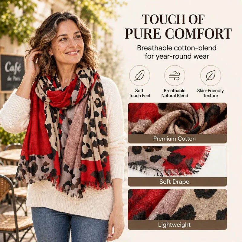✨🧣Versatile Lightweight Leopard Print Shawl Scarf