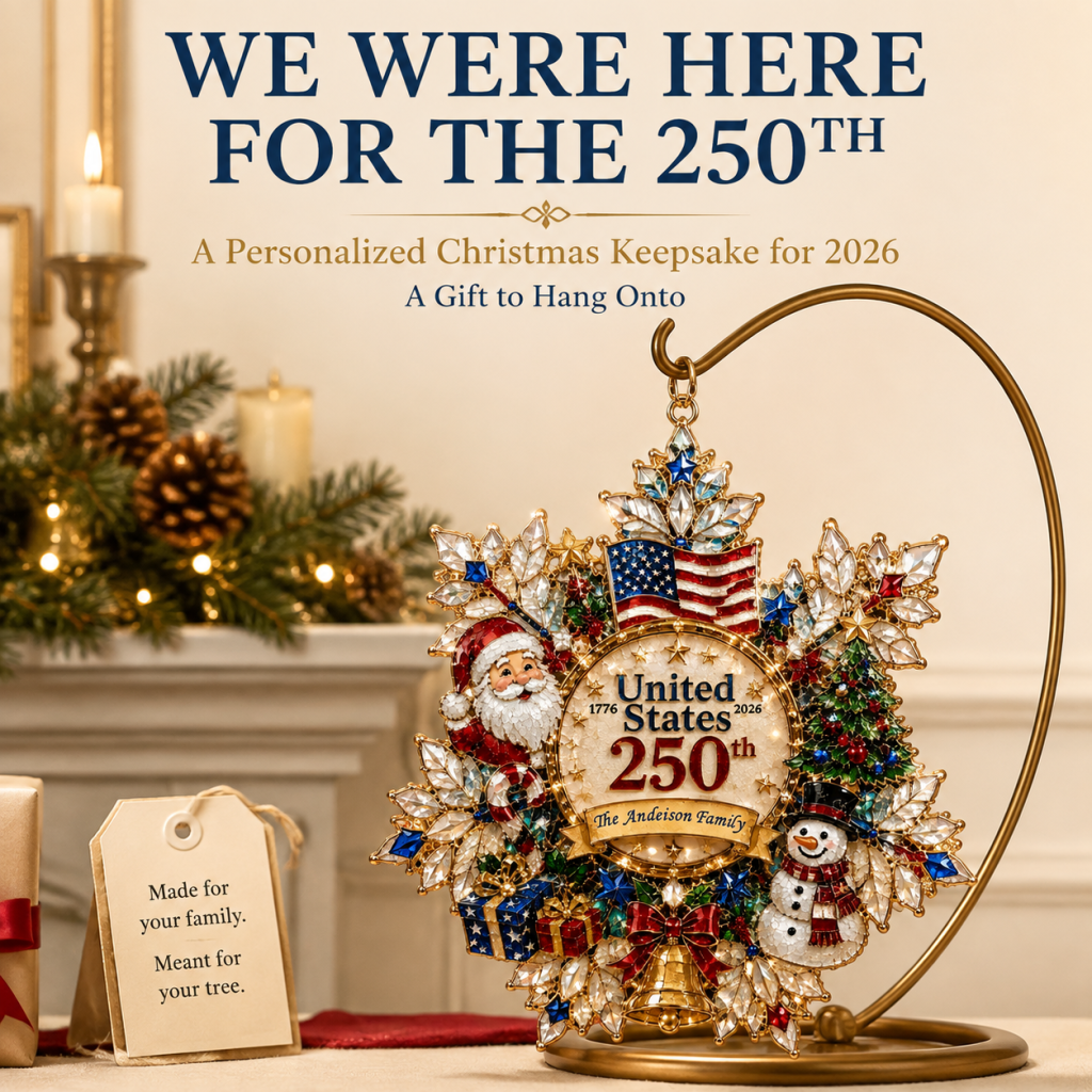 Personalized United States 250th Anniversary Commemorative Ornament | Custom Family Name Christmas Keepsake 🇺🇸🎄