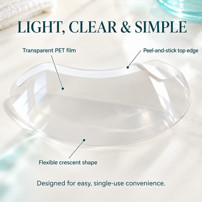🚿 The Ultimate Shower Face Shield | Waterproof Visor for Lashes & Haircuts (50 Pcs)