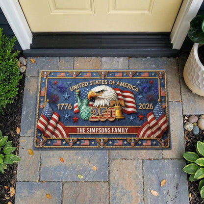 Personalized USA 250th Anniversary Welcome Mat