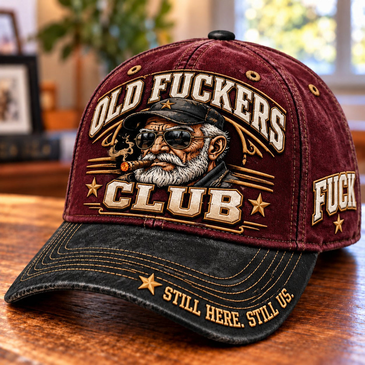 🧢 Old F*ckers Club Vintage Baseball Cap – Funny Gift for Men