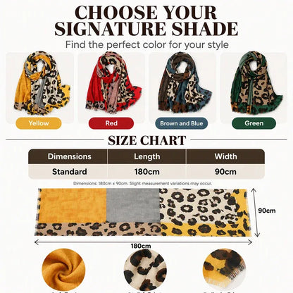 ✨🧣Versatile Lightweight Leopard Print Shawl Scarf