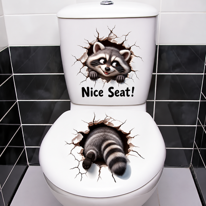 😂 Bathroom Buddies – Funny 3D Illusion Toilet Sticker Set