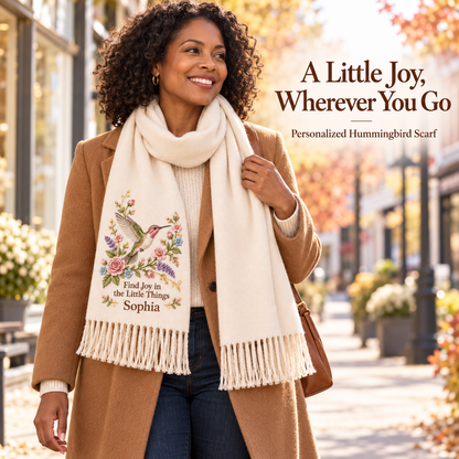 ✨ Wrap Yourself in Warmth & Memories: The Personalized Embroidered "Spirit Animal" Scarf 🧣