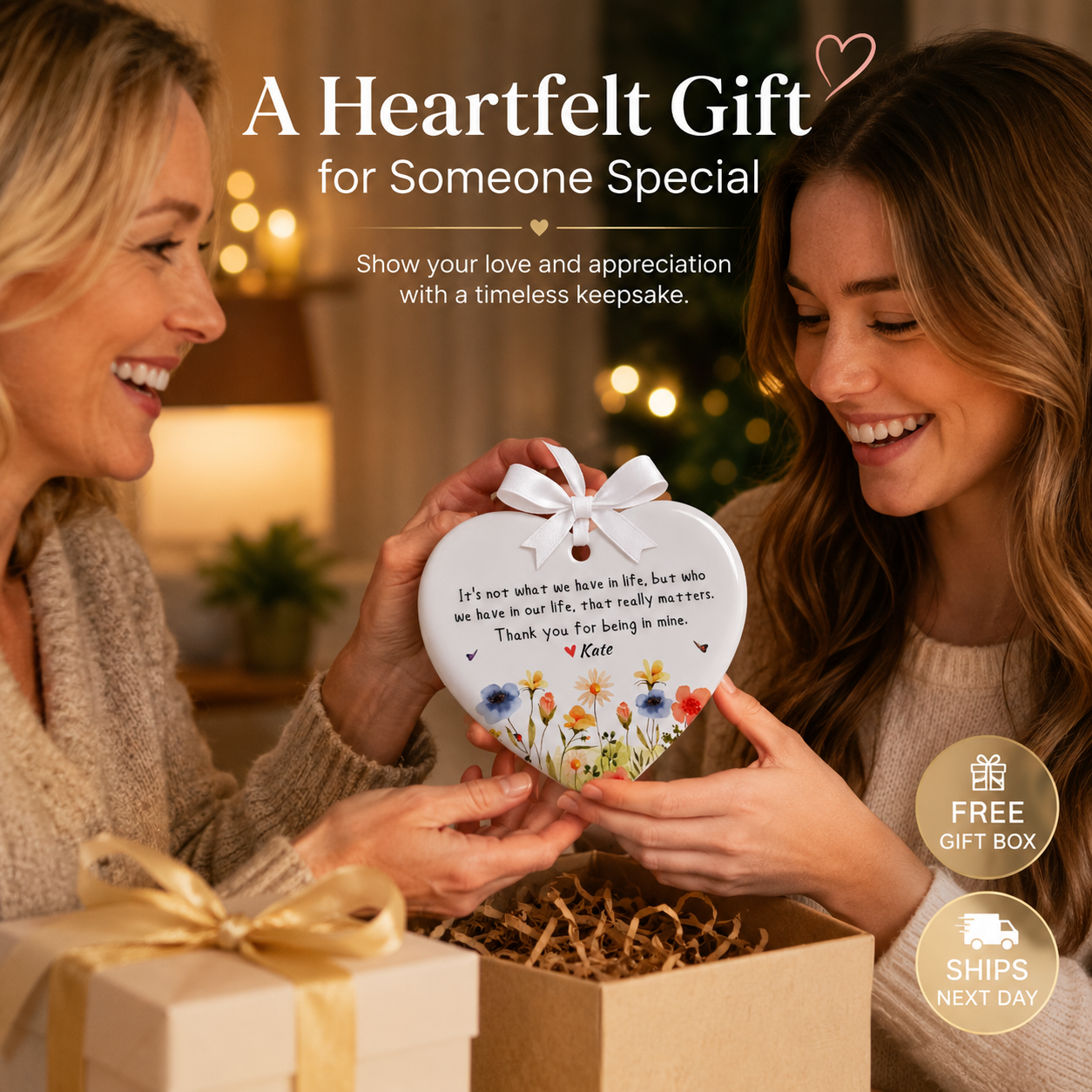 Personalized "Who We Have In Our Life" Heart Keepsake | Custom Friendship & Appreciation Gift ❤️