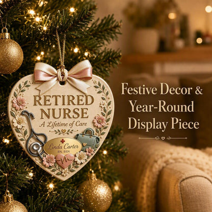 Custom Engraved Keepsake Pendant for Retiring Nurses