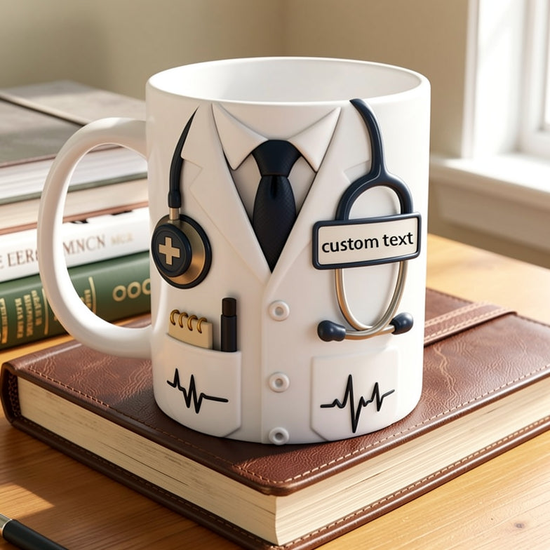 Custom Doctor Mug with Name – Personalized Medical Gift, Doctor Appreciation Mug, Doctor Graduation Gift, Nurse & Physician Cup
