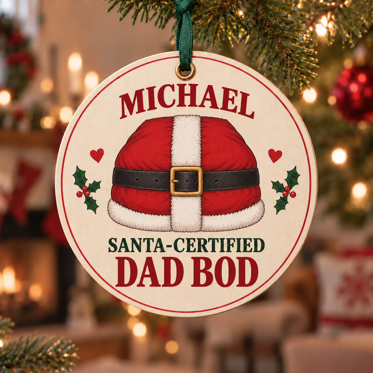 🎄 Personalized "Santa-Certified" Hilarious Christmas Ornaments | Custom Name Funny Gag Gift 😂
