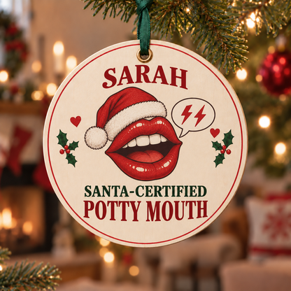 🎄 Personalized "Santa-Certified" Hilarious Christmas Ornaments | Custom Name Funny Gag Gift 😂