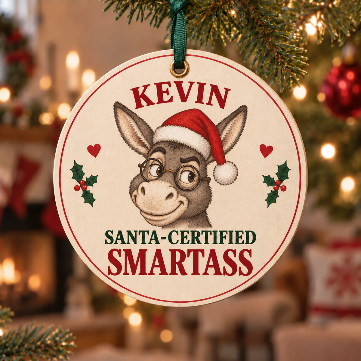 🎄 Personalized "Santa-Certified" Hilarious Christmas Ornaments | Custom Name Funny Gag Gift 😂