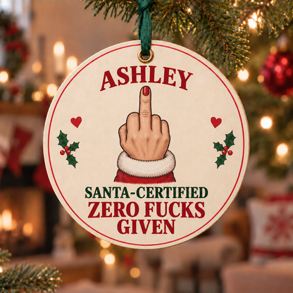 🎄 Personalized "Santa-Certified" Hilarious Christmas Ornaments | Custom Name Funny Gag Gift 😂