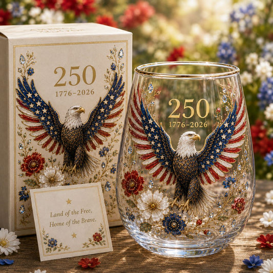 American 250th Bicentennial Commemorative Whiskey Glass