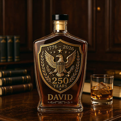 Personalized American Legacy 250th Anniversary Whiskey Bottle