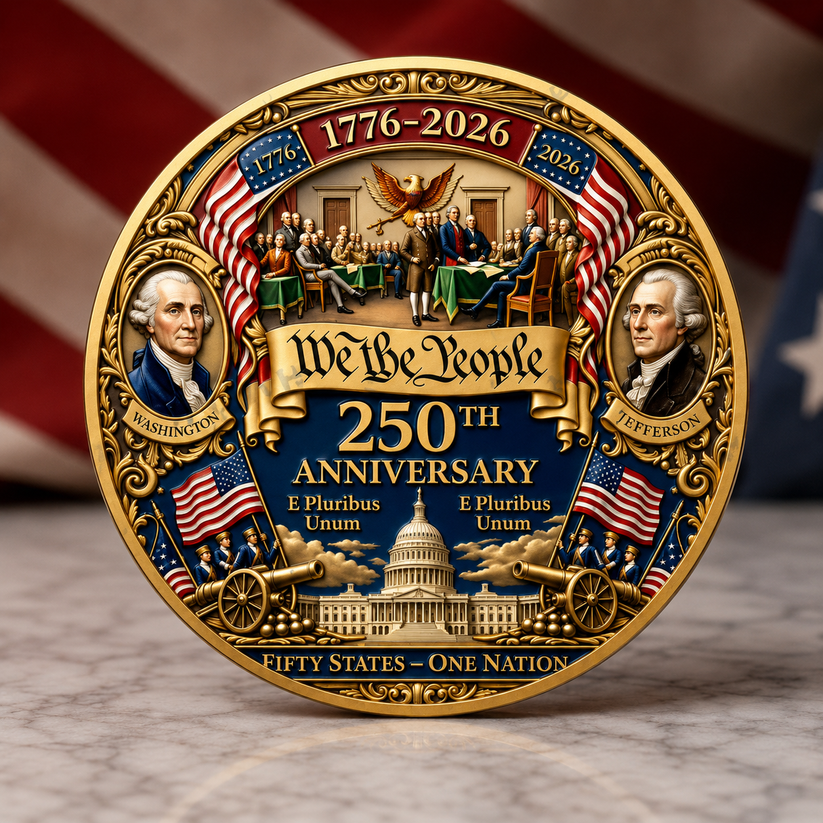 United States 250th Anniversary Commemorative Challenge Coin