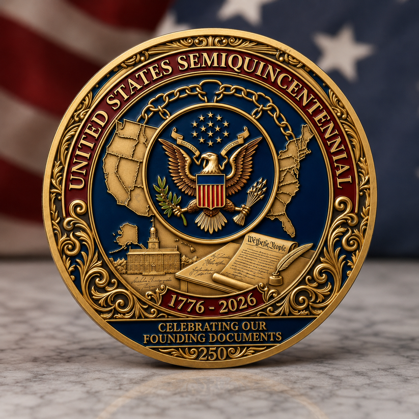 United States 250th Anniversary Commemorative Challenge Coin
