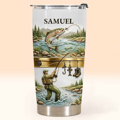 Personalized Fishing Tumbler – “A Peaceful Day on the River”