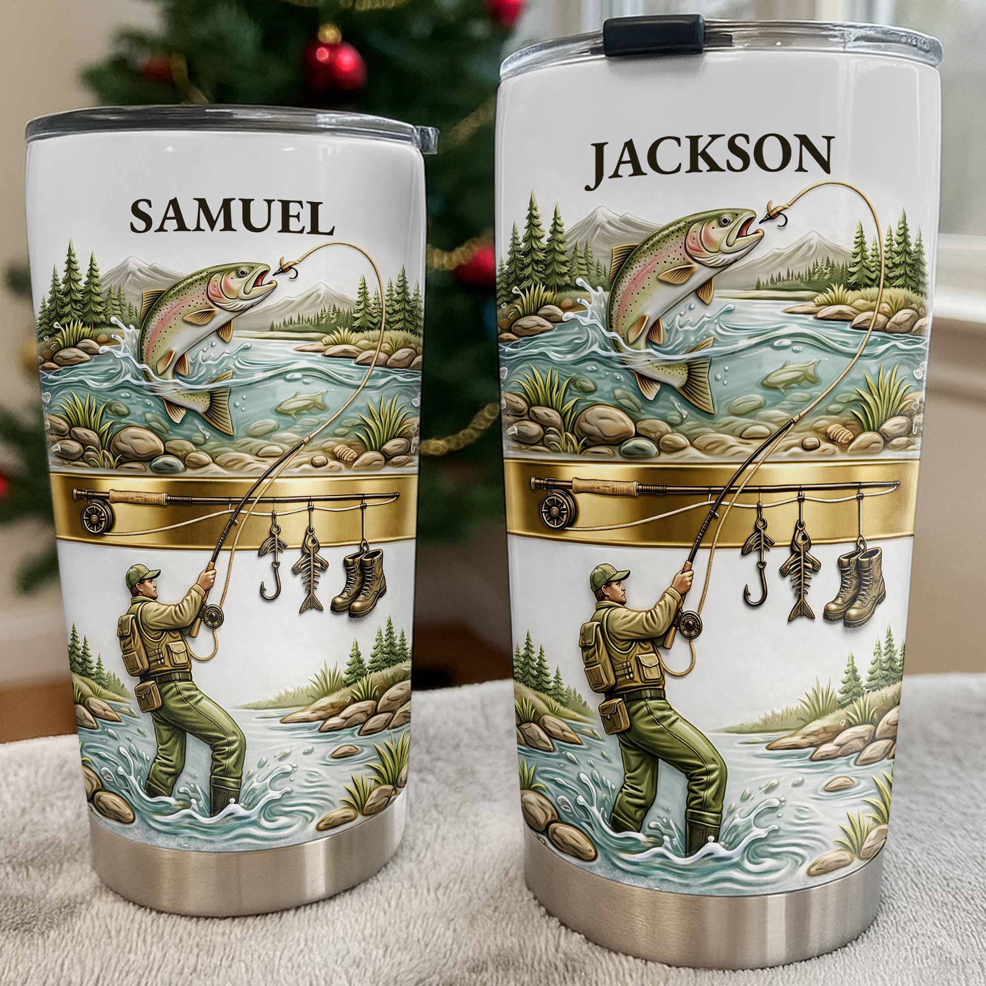 Personalized Fishing Tumbler – “A Peaceful Day on the River”