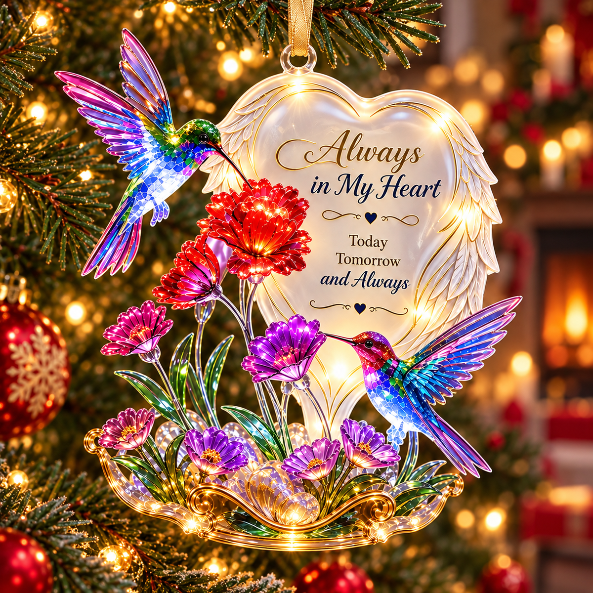 ✨❤️ Heart Winged Inspirational Animal Christmas Ornament