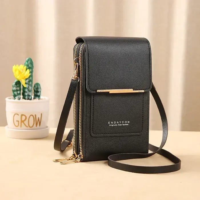 RFID Blocking Anti Theft Cell Phone Crossbody Purse for Women, Secure Multi Pocket Wallet Shoulder Bag