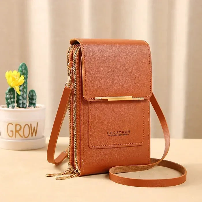 RFID Blocking Anti Theft Cell Phone Crossbody Purse for Women, Secure Multi Pocket Wallet Shoulder Bag