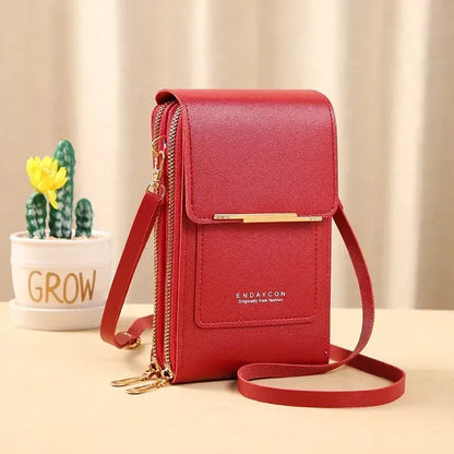 RFID Blocking Anti Theft Cell Phone Crossbody Purse for Women, Secure Multi Pocket Wallet Shoulder Bag
