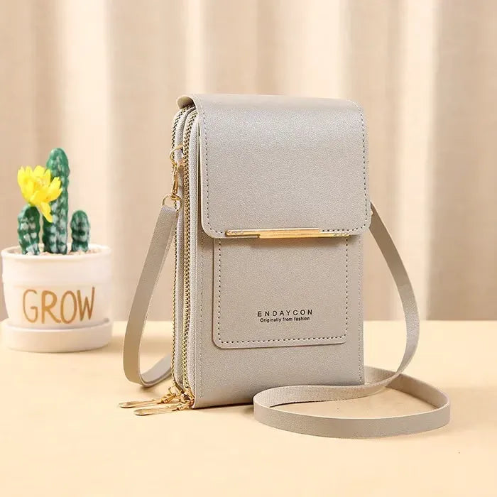 RFID Blocking Anti Theft Cell Phone Crossbody Purse for Women, Secure Multi Pocket Wallet Shoulder Bag