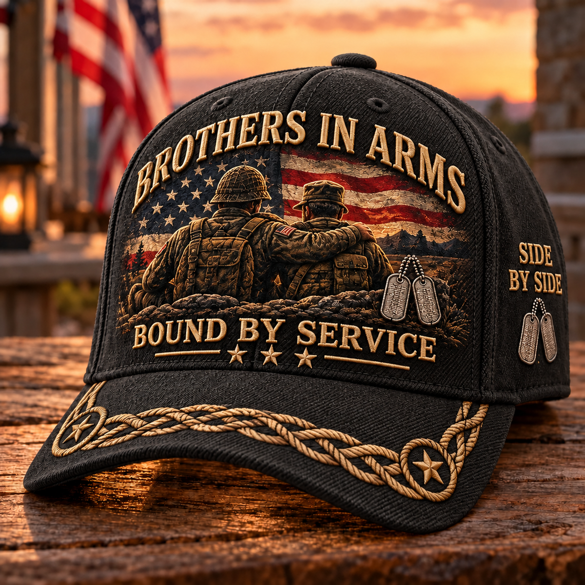 Brothers In Arms Bound By Service Veteran Brotherhood Baseball Cap