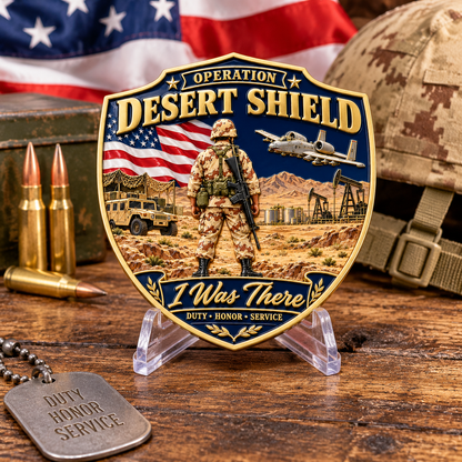 🇺🇸 Last Day Promo: 49% OFF 🎖️Operation Desert Shield I Was There Veteran Challenge Coin