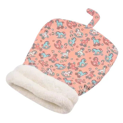 Viral Burrow Cat Sleep Sack | Fluffy Sherpa Cat Cave, Machine Washable, Winter Cozy Hideout for Cats & Tiny Puppies