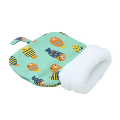 Viral Burrow Cat Sleep Sack | Fluffy Sherpa Cat Cave, Machine Washable, Winter Cozy Hideout for Cats & Tiny Puppies