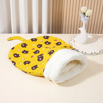 Viral Burrow Cat Sleep Sack | Fluffy Sherpa Cat Cave, Machine Washable, Winter Cozy Hideout for Cats & Tiny Puppies