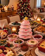 Stackable Christmas Tree Snack Bowl Set | Festive Holiday Serving Tree with Star Topper