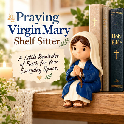 Cute Chibi Virgin Mary Shelf Sitter | Religious Devotion Gift