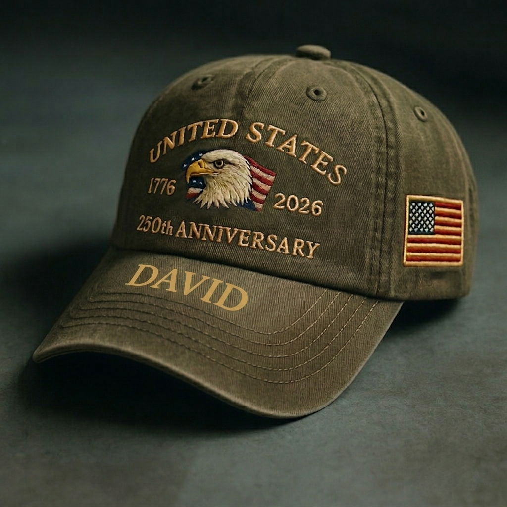 Personalized 250th Anniversary Patriotic Hat