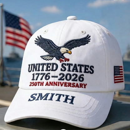 United States 250th Anniversary Personalized Hat