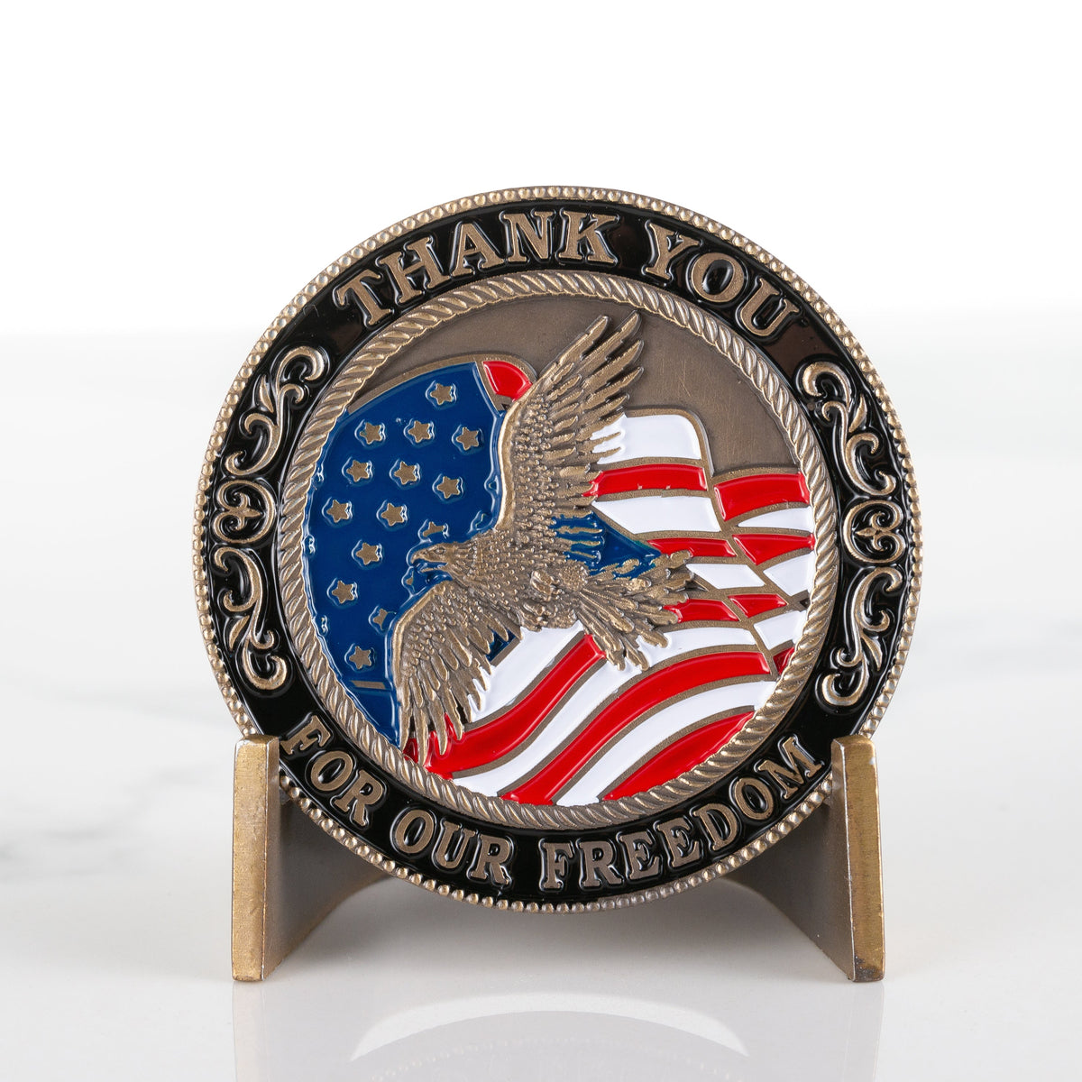 🇺🇸 "Thank You For Your Service" Patriotic Challenge Coin - Ultimate Gratitude Gift for Veterans & Heroes 🦅