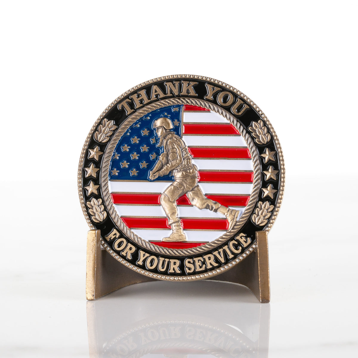 🇺🇸 "Thank You For Your Service" Patriotic Challenge Coin - Ultimate Gratitude Gift for Veterans & Heroes 🦅