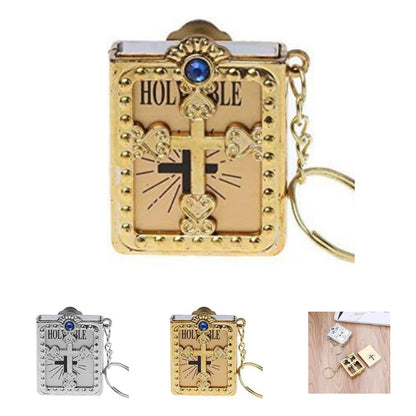 ✝️Mini Holy Bible Keychain Religious Favor Christian Jesus Keychain Keyring