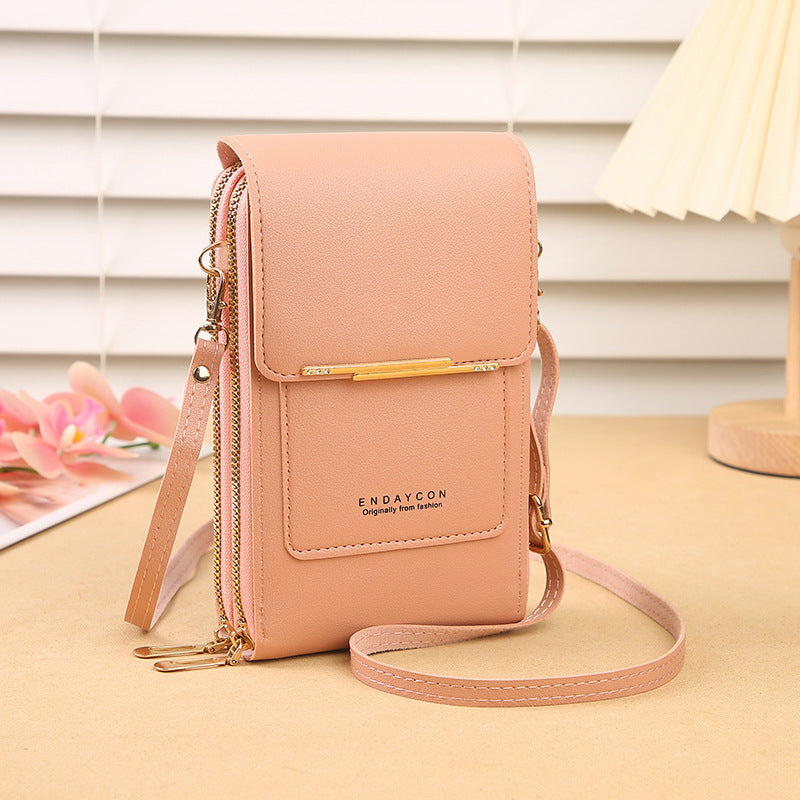 RFID Blocking Anti Theft Cell Phone Crossbody Purse for Women, Secure Multi Pocket Wallet Shoulder Bag