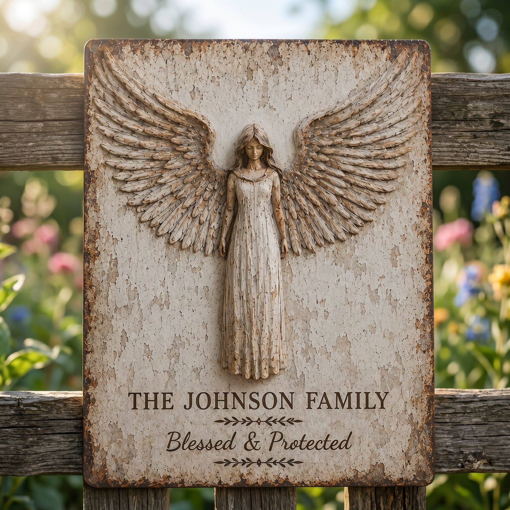 Personalized Family Guardian Angel Wall Art