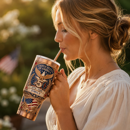 Personalized 250th Anniversary Patriotic Tumbler
