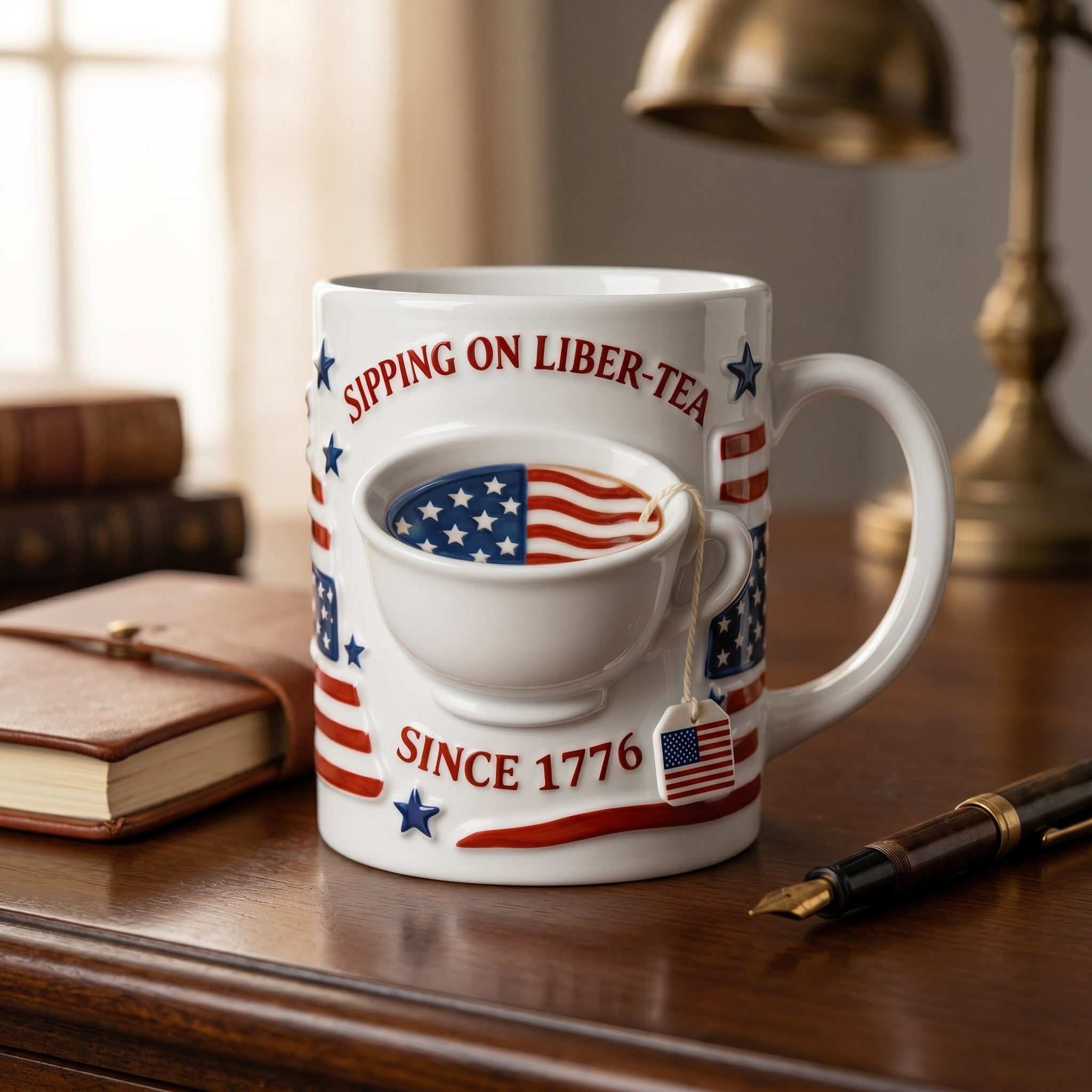 Custom Sipping On Liber-Tee Ceramic Mug