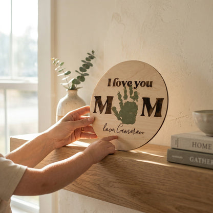💖 Personalized Handprint Sign -- Gifts For Mom I Grandma I Gifts For Nana| Grandparents Gifts | Gift For Grandmother