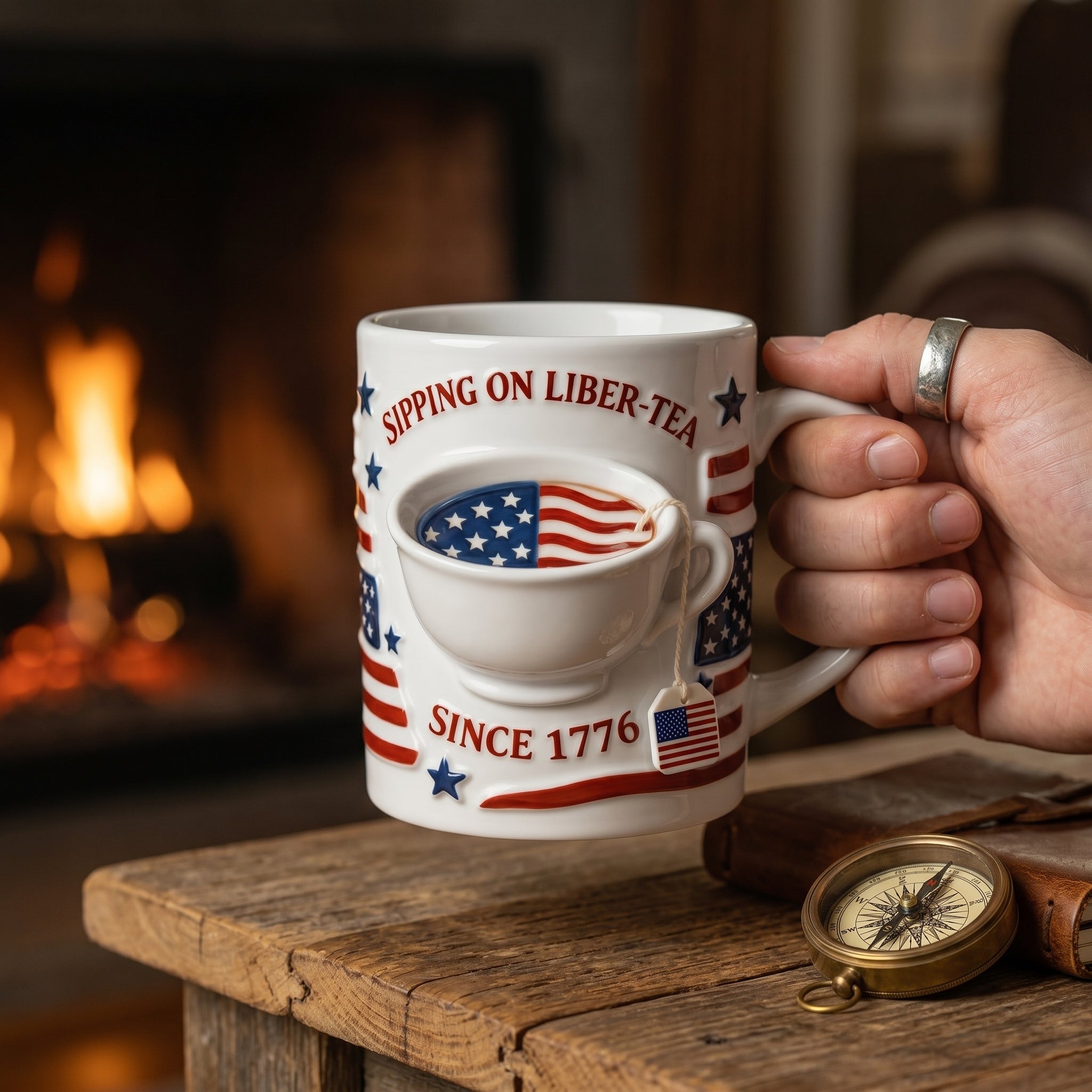 Custom Sipping On Liber-Tee Ceramic Mug