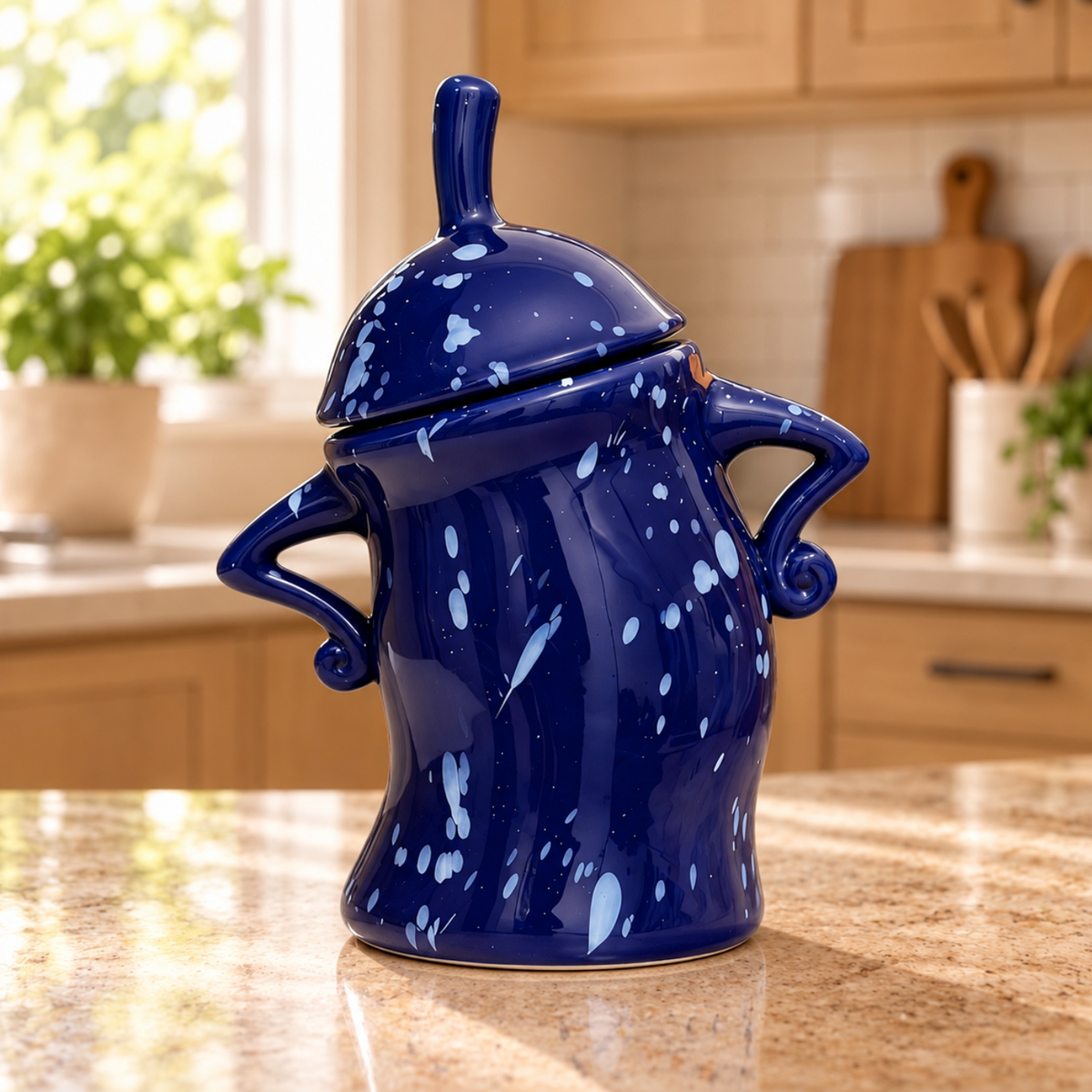The Judgy Jar Original | Hands-On-Hips Sassy Ceramic Canister, It Judges Every Snack You Eat